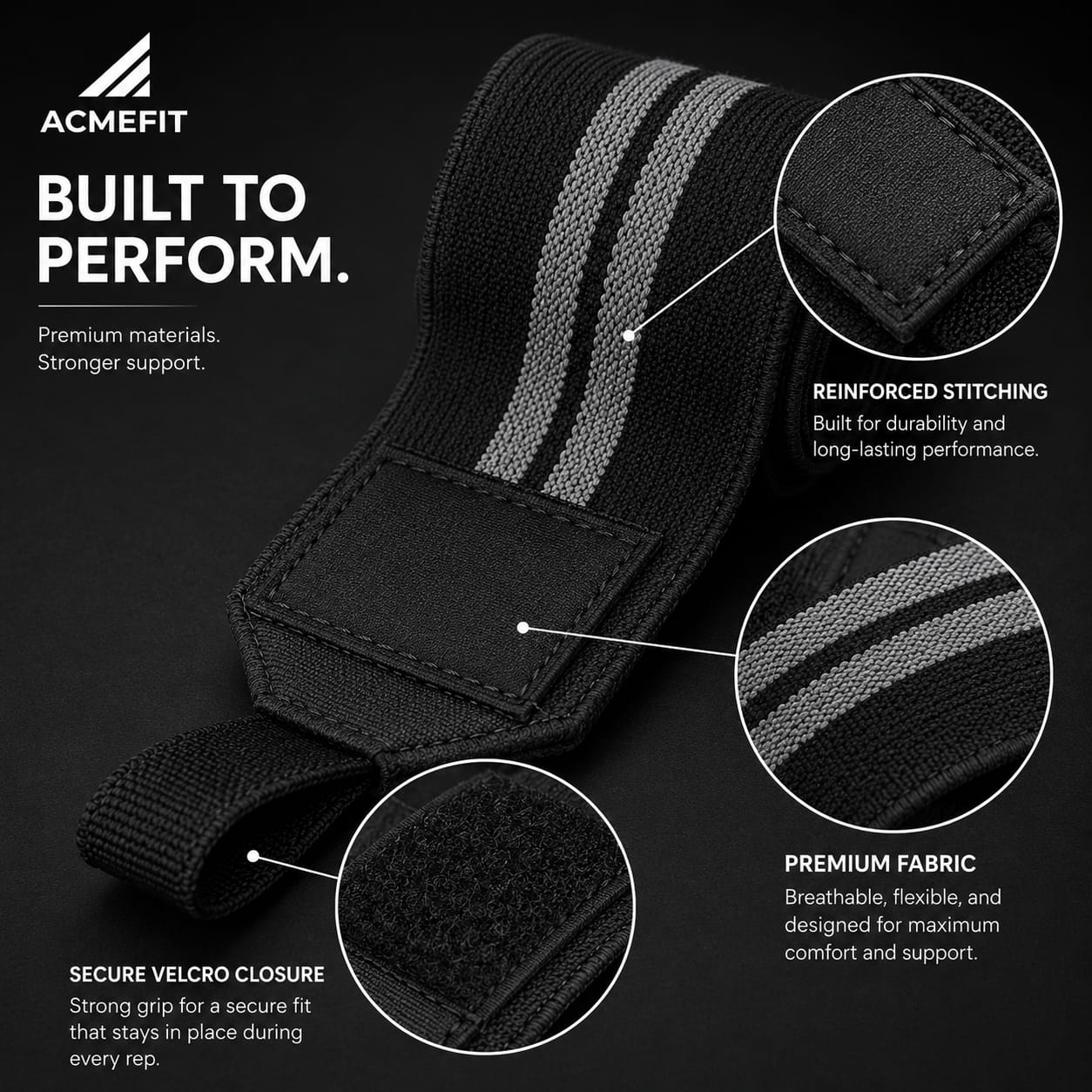 Premium Wrist Wraps for Stronger Lifts